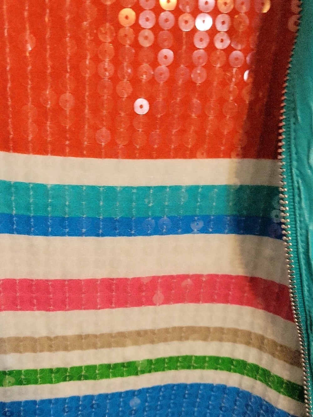 Ruby Rd. Teal Crinkle Zip-Front Utility Jacket - Picture 3 of 4